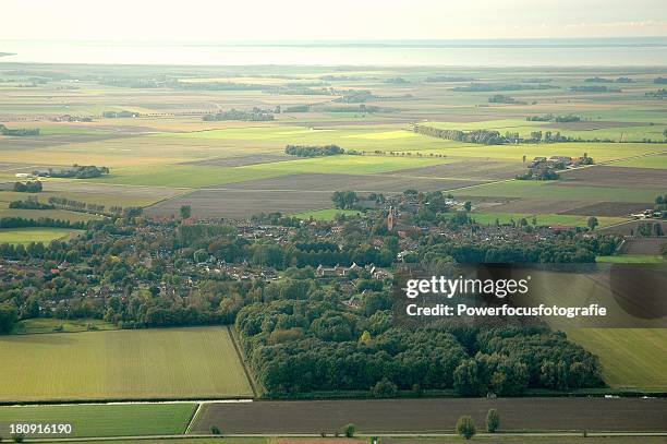 eenrum, aerial view - groningen stad stockfoto's en -beelden