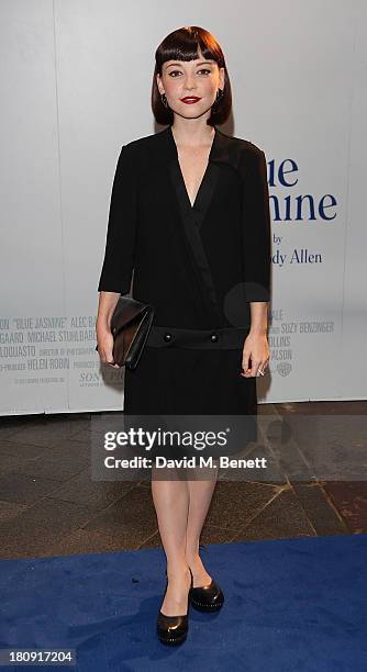 Marama Corlett attends the UK premiere of "Blue Jasmine" at Odeon West End on September 17, 2013 in London, England.