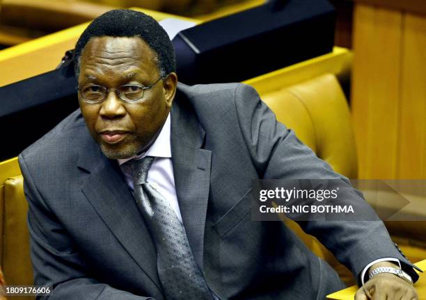 Kgalema Motlanthe , deputy leader of the ruling African National Congress attends a special session of the South African parliament to elect the new...
