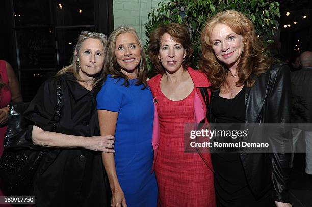 Barb Sadick, Meredith Vieira, Elizabeth Counihan and Amy Van Nostrand attend the "LIVES with Meredith Vieira" Launch Party at Gramercy Park Hotel on...