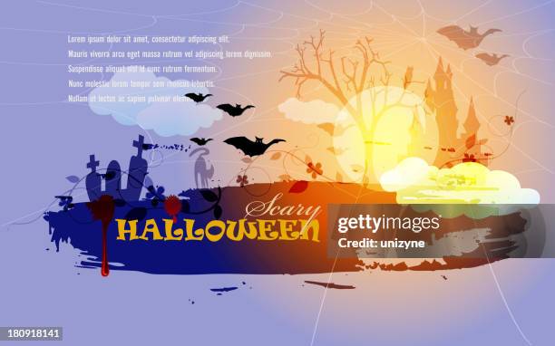 halloween background with copy space - cloud transparent stock illustrations