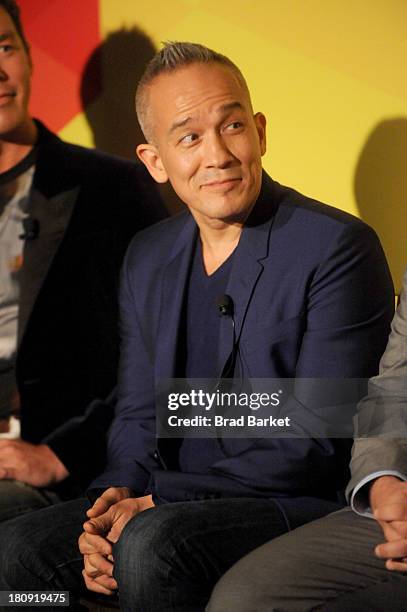 Fashion designer Cesar Galindo attends NYC Bing redesign panel featuring Jonathan Adler and David Bromstad on September 17, 2013 in New York City.