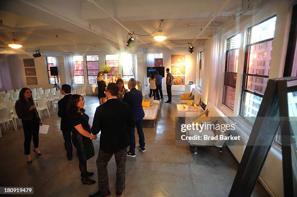 General view of atmosphere at the NYC Bing redesign panel featuring Jonathan Adler and David Bromstad on September 17, 2013 in New York City.