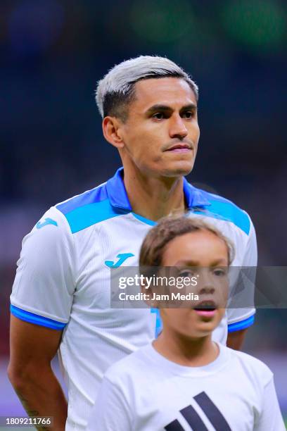 Andy Najar of Honduras of Mexico looks on during the CONCACAF Nations League quarterfinals second leg match between Mexico and Honduras at Azteca...