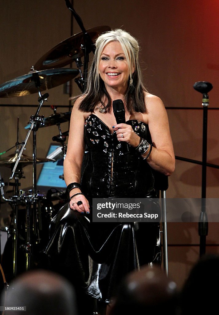 Terry Rae Nunn Singer Terri Nunn speaks onstage at The Drop: Berlin at The GRAMMY ...