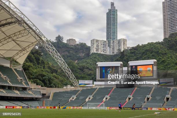General view prior to the AFC Champions League Group F match between Kitchee and Jeonbuk Hyundai Motors at Hong Kong Stadium on November 29, 2023 in...