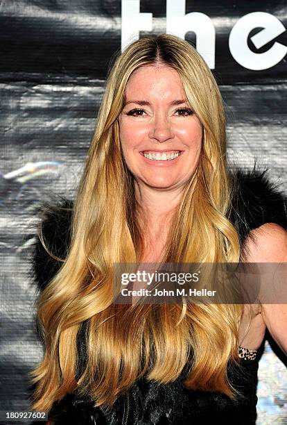 Actress Jodie Fisher attends the premiere of "Easy Rider The Ride Back" Ride-In at Bartels' Harley-Davidson on September 17, 2013 in Marina del Rey,...