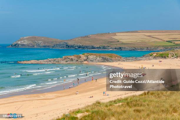 cornwall, constantine bay beach - padstow cornwall stock pictures, royalty-free photos & images