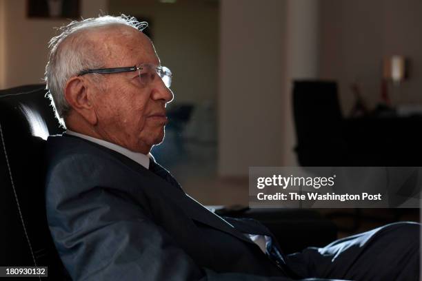 Former Tunisian Prime Minister and founder of the Nidaa Tounes party, Mr. Beji Caid Essebsi poses for a portrait in his office in Tunis. September 3,...