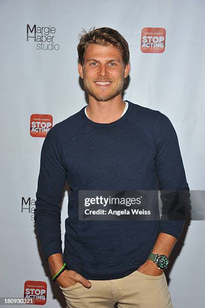 Actor Travis van Winkle arrives at Margie Haber Studio's 'Stop Acting App: The Audition Class with Margie Haber' release launch party at Aventine...