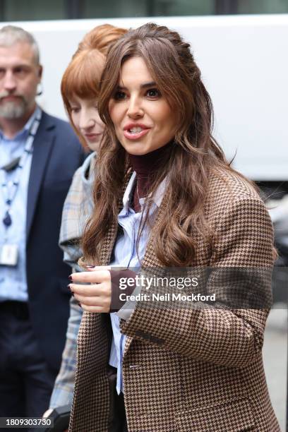 Cheryl outside BBC Radio 2 after they announce the comeback of Girls Aloud on November 23, 2023 in London, England.