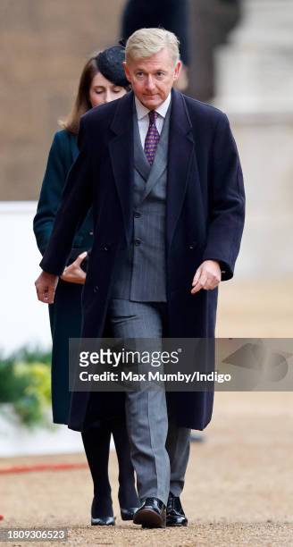 Sir Clive Alderton attends a ceremonial welcome, at Horse Guards Parade, for the President and the First Lady of the Republic of Korea on day 1 of...