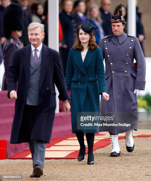 Sir Clive Alderton and Lieutenant Colonel Johnny Thompson attend a ceremonial welcome, at Horse Guards Parade, for the President and the First Lady...