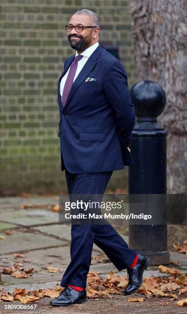 Secretary of State for the Home Department James Cleverly attends a ceremonial welcome, at Horse Guards Parade, for the President and the First Lady...