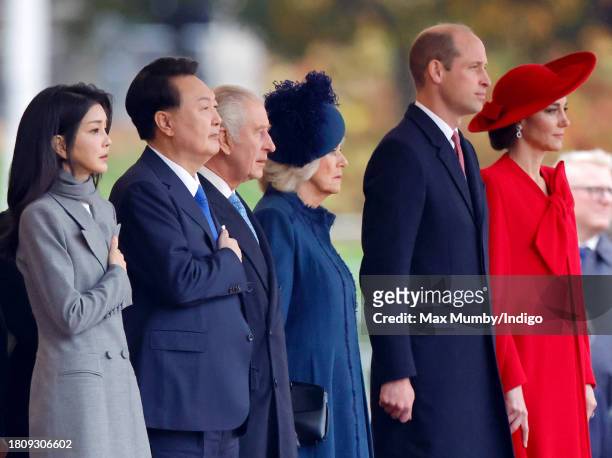 First Lady of South Korea, Kim Keon Hee, President of South Korea, Yoon Suk Yeol, King Charles III, Queen Camilla, Prince William, Prince of Wales...