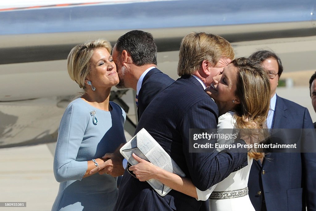 Spanish Royals Receive King Willem Alexander and Queen Maxima of Netherlands