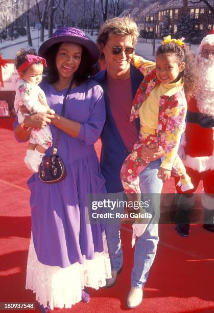 Radio personality Shadoe Stevens, wife Beverly Cunningham and daughters Chyna and Amber attend Michael Bass' First Annual Holiday Party to Benefit...