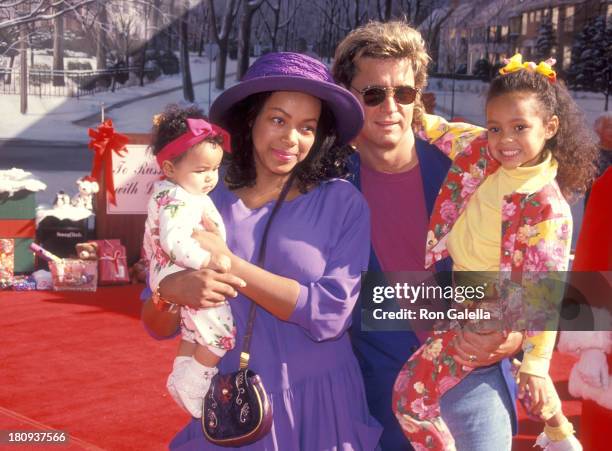 Radio personality Shadoe Stevens, wife Beverly Cunningham and daughters Chyna and Amber attend Michael Bass' First Annual Holiday Party to Benefit...