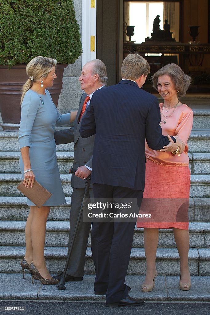 Spanish Royals Meet King Willem-Alexander and Queen Maxima Of The Netherlands