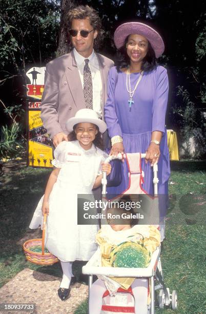 Radio personality Shadoe Stevens, wife Beverly Cunningham and daughters Amber and Chyna attend Jean & Casey Kasem's Second Annual Great American...