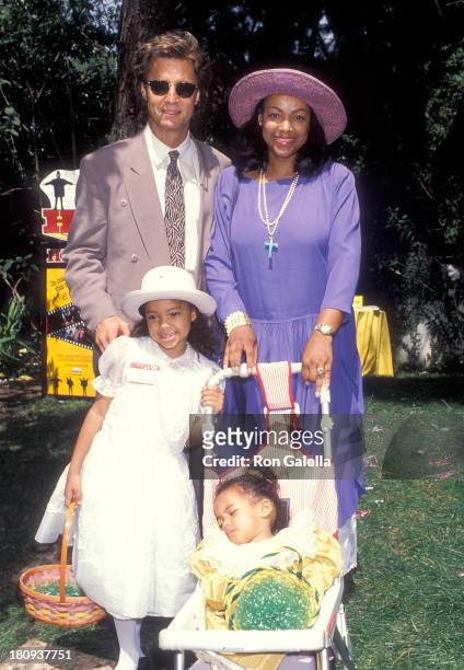 Radio personality Shadoe Stevens, wife Beverly Cunningham and daughters Amber and Chyna attend Jean & Casey Kasem's Second Annual Great American...