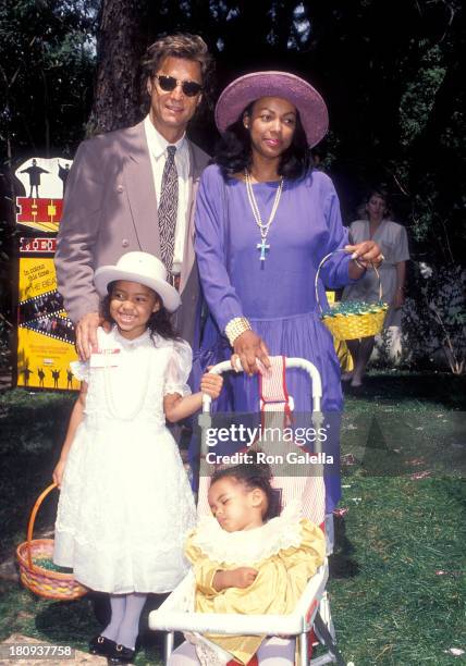 Radio personality Shadoe Stevens, wife Beverly Cunningham and daughters Amber and Chyna attend Jean & Casey Kasem's Second Annual Great American...