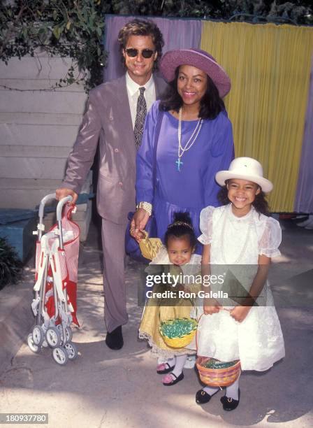 Radio personality Shadoe Stevens, wife Beverly Cunningham and daughters Amber and Chyna attend Jean & Casey Kasem's Second Annual Great American...