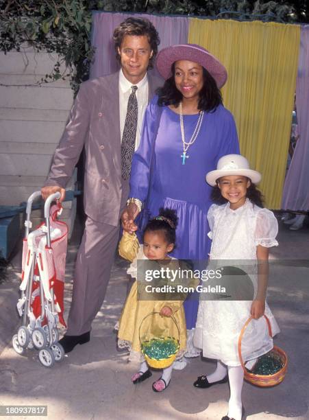 Radio personality Shadoe Stevens, wife Beverly Cunningham and daughters Amber and Chyna attend Jean & Casey Kasem's Second Annual Great American...