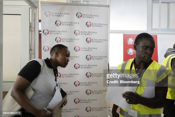 Kenya Revenue Authority tax agents depart the authority's office in Nairobi, Kenya, on Thursday, Oct. 19, 2023. Deploying 1,400 tax collectors is the...