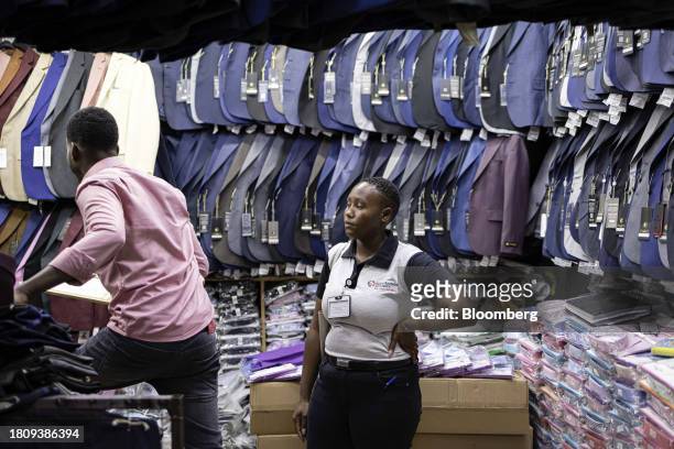 Kenya Revenue Authority tax agent visits a store in the Eastleigh district of Nairobi, Kenya, on Thursday, Oct. 19, 2023. Deploying 1,400 tax...