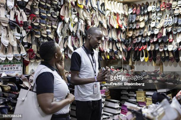 Kenya Revenue Authority tax agents visit a store in the Eastleigh district of Nairobi, Kenya, on Thursday, Oct. 19, 2023. Deploying 1,400 tax...