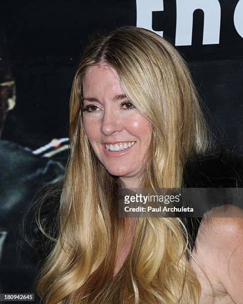 Actress Jodie Fisher attends the screening of Easy Rider The Ride Back "Ride-In" at Bartels' Harley-Davidson on September 17, 2013 in Marina del Rey,...