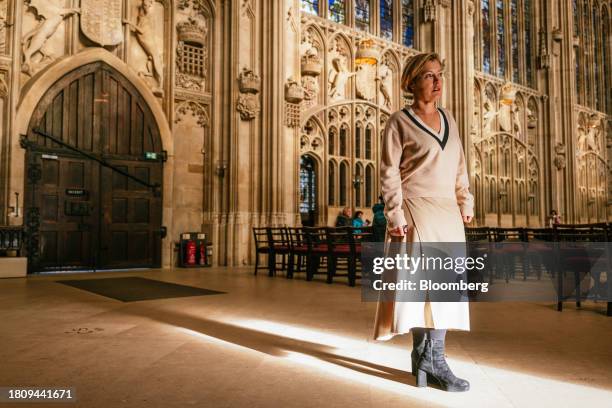 Gillian Tett, provost of King's College, inside the King's College Chapel at Cambridge University in Cambridge, UK, on Tuesday, Nov. 28, 2023. The...