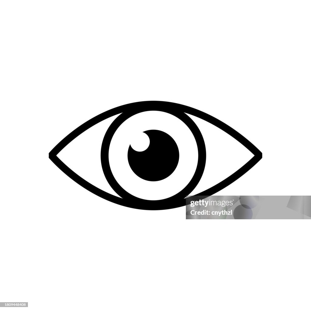 HUMAN EYE Icon Solid Style. Vector Icon Design Element for Web Page, Mobile App, UI, UX Design