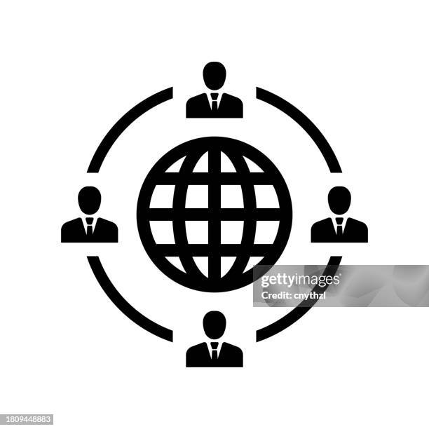 delegating tasks icon solid style. vector icon design element for web page, mobile app, ui, ux design - delegate responsibility stock illustrations