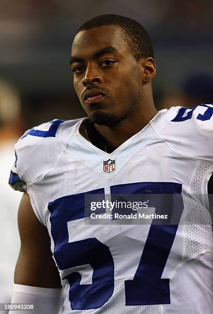 DeVonte Holloman of the Dallas Cowboys during a preseason game at AT&T Stadium on August 29, 2013 in Arlington, Texas.