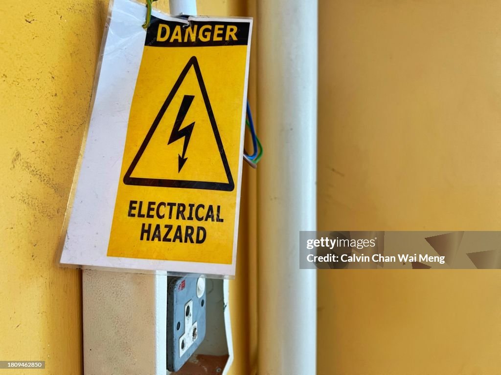 Warning Sign In Electrical Danger Electrical Hazard Warning Sign High-Res Stock Photo - Getty Images