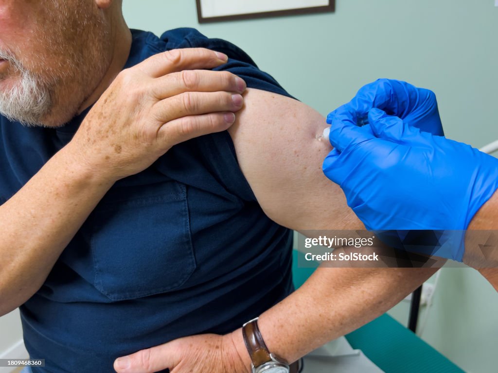 Receiving Cold and Flu Jab