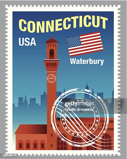Connecticut Stamp High-Res Vector Graphic