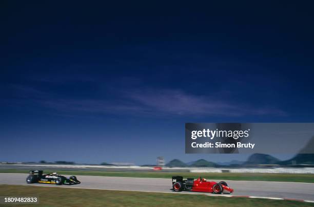 Alex Caffi from Italy drives the Scuderia Italia Dallara 3087 Cosworth V8 during Pre Qualifying for the Formula One Brazilian Grand Prix on 1st April...