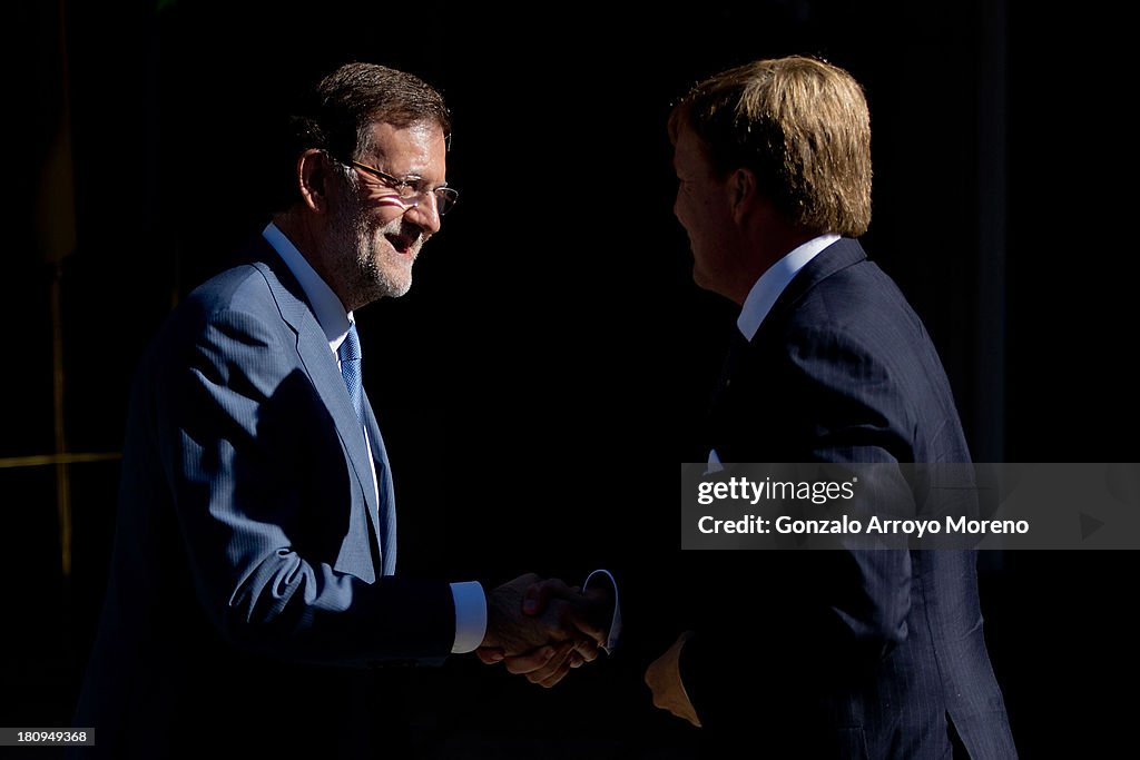 King Willem-Alexander and Queen Maxima of the Netherlands Meets President Mariano Rajoy