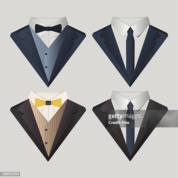 men's clothes - collar stock illustrations