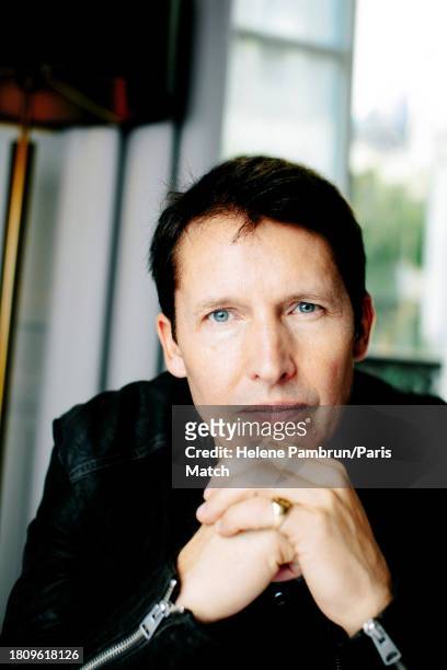 Singer James Blunt is photographed for Paris Match on October 6, 2023 in Paris, France.