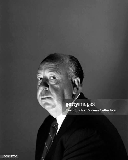 English film director Alfred Hitchcock , London, 1956.