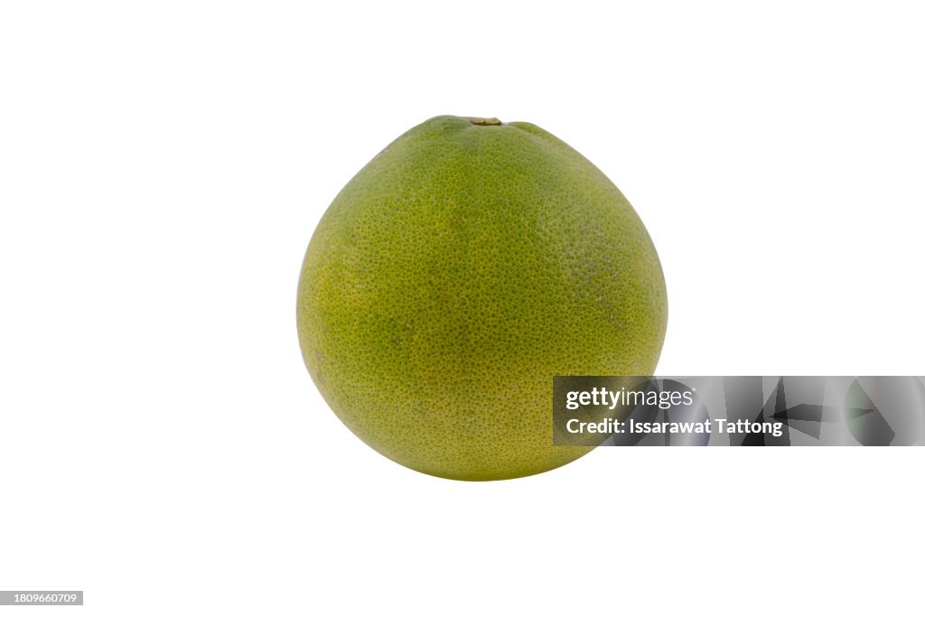 Pomelo citrus fruit isolated on white background.