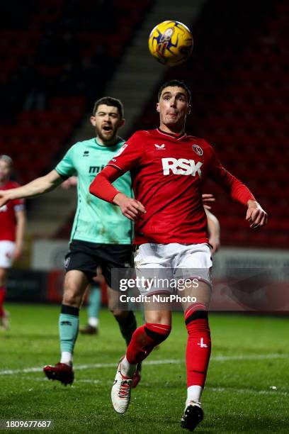 Lloyd Jones of Charlton Athletic is on the ball during the Sky Bet League 1 match between Charlton Athletic and Cheltenham Town at The Valley in...