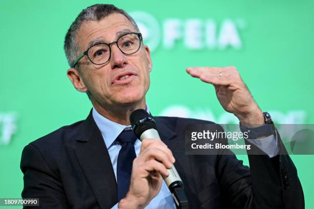 Jerome Stubler, chief executive officer of Equans SAS, speaks during the International Economic Forum of the Americas conference in Paris, France, on...