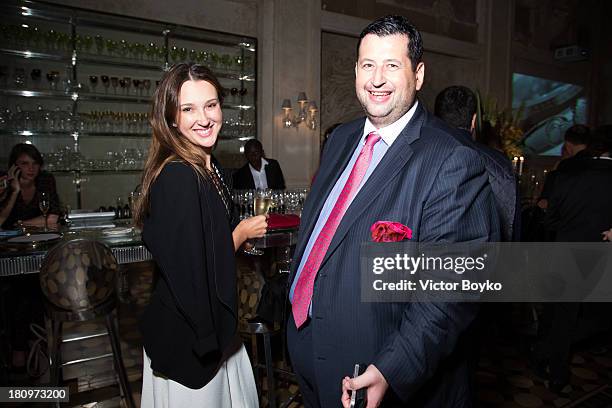 Maria Baibakova and Yan Yanovsky attends the dinner celebrating the opening of Vadim Zakharov's "Dead Languages Dance" special project as part of the...