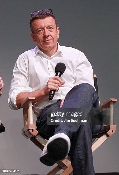 Screenwriter Peter Morgan attends Meet The Actors at the Apple Store Soho on September 18, 2013 in New York City.