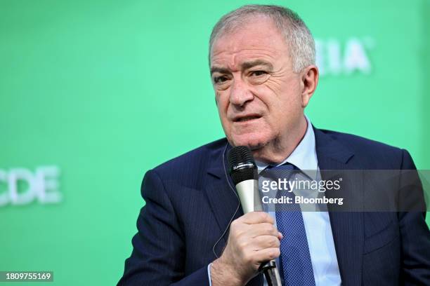 Ion Sterian, chief executive officer of Transgaz SA, speaks during the International Economic Forum of the Americas conference in Paris, France, on...